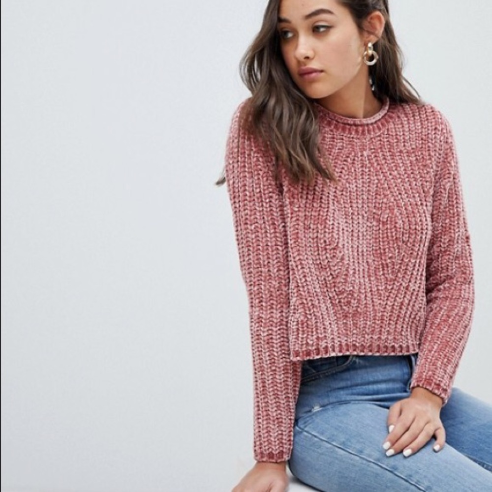 Pink Chenille Sweater